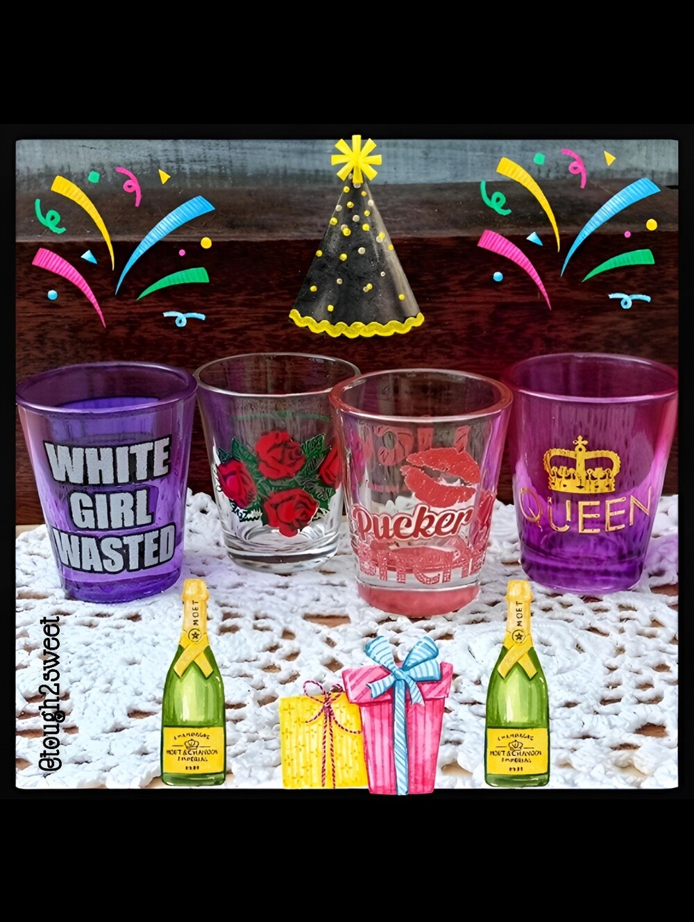 RETRO SHOT GLASSES~SET OF 4 HIGHLY DETAILED, NOVELTY SHOT GLASSES FOR HOME BAR
